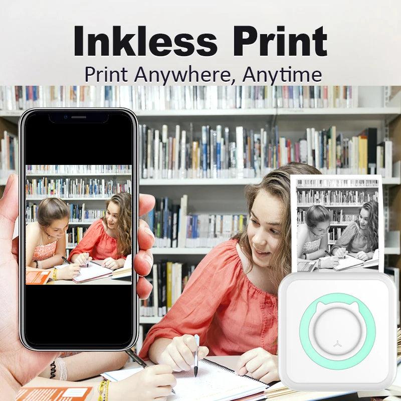 Portable Wireless Printer with 6 Rolls - DigitalBliss