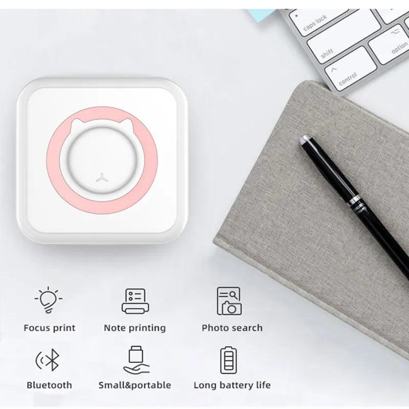 Portable Wireless Printer with 6 Rolls - DigitalBliss
