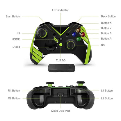 Wireless Dual Vibration Game Handle - DigitalBliss