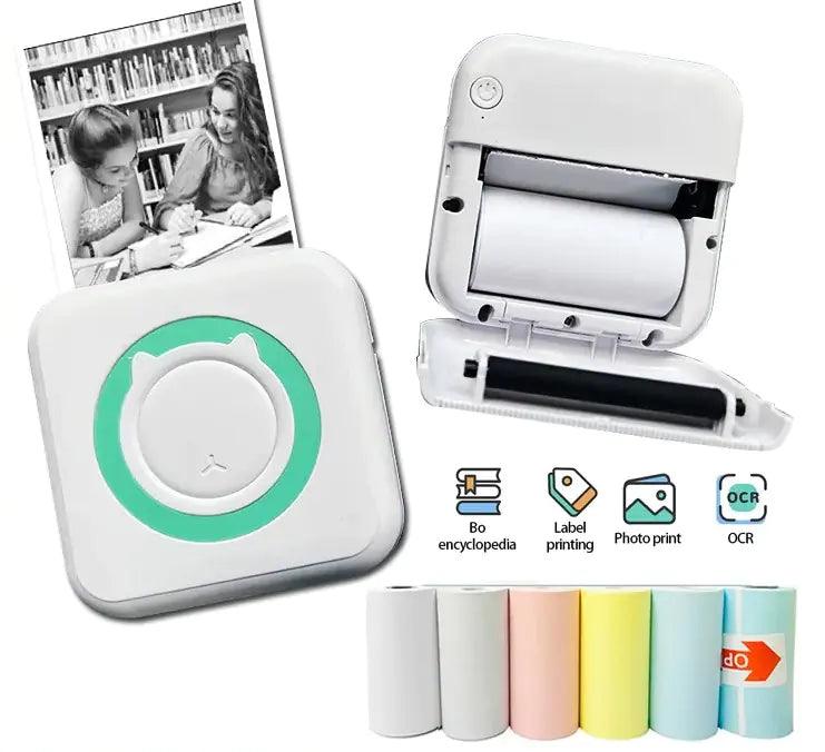 Portable Wireless Printer with 6 Rolls - DigitalBliss